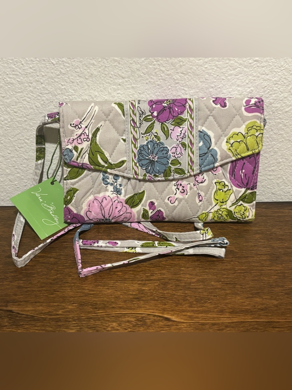 Vera Bradley Quilted Floral Crossbody Wallet
